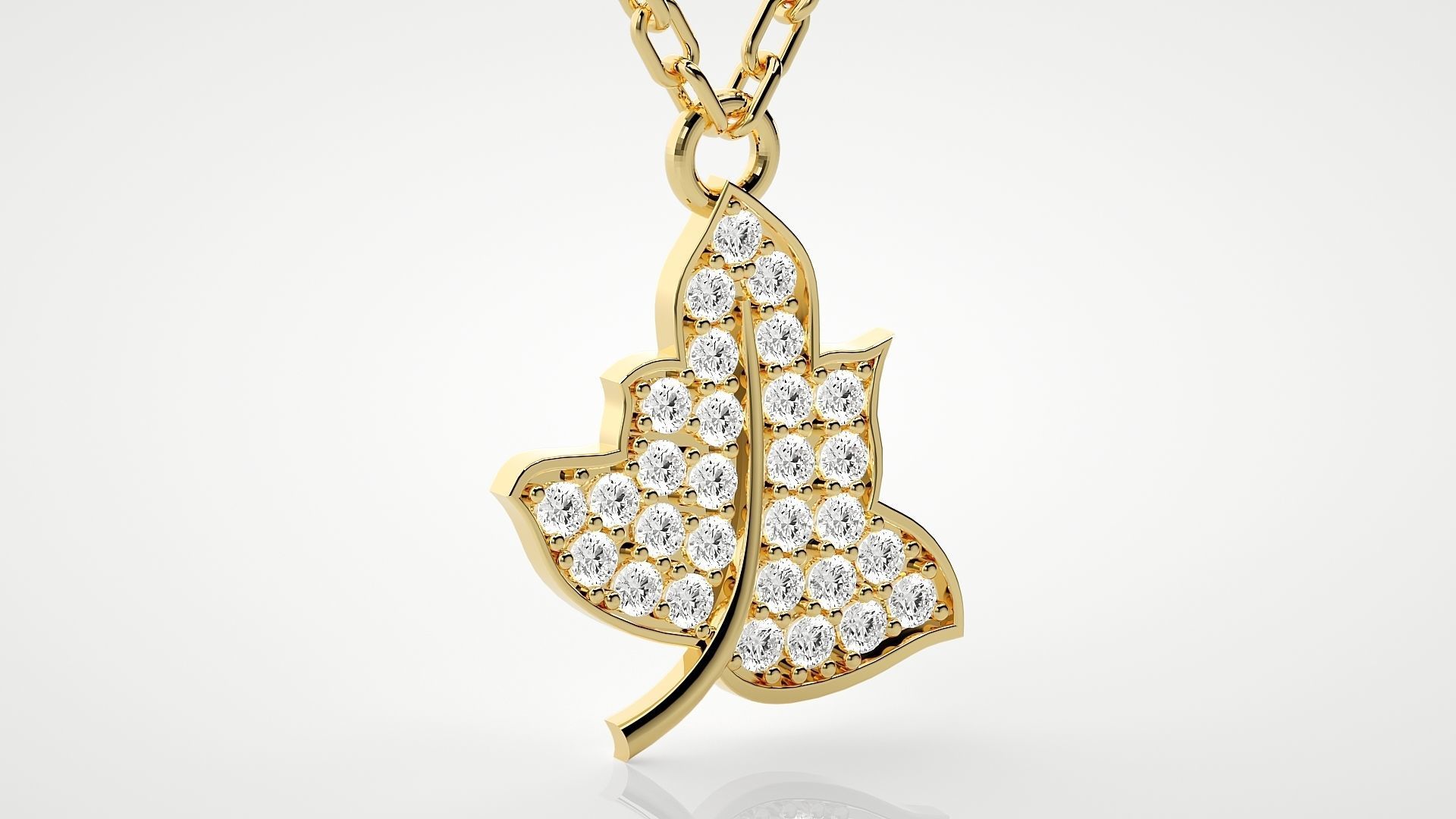 Maple leaf pendant 3dm stl render details  3D print model_16