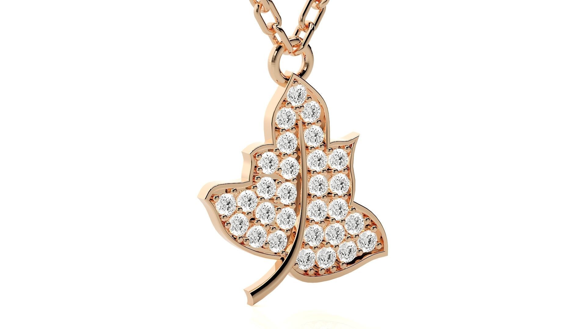 Maple leaf pendant 3dm stl render details  3D print model_2