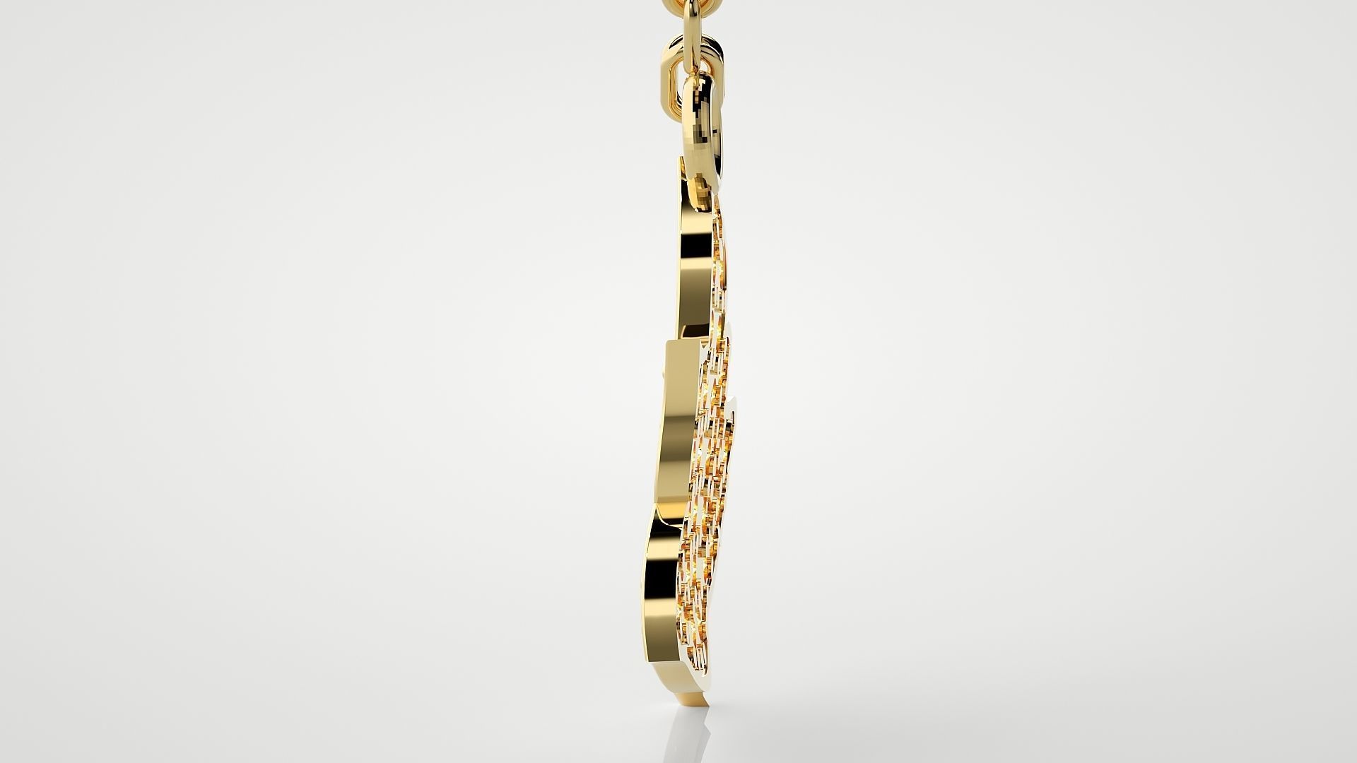 Maple leaf pendant 3dm stl render details  3D print model_18