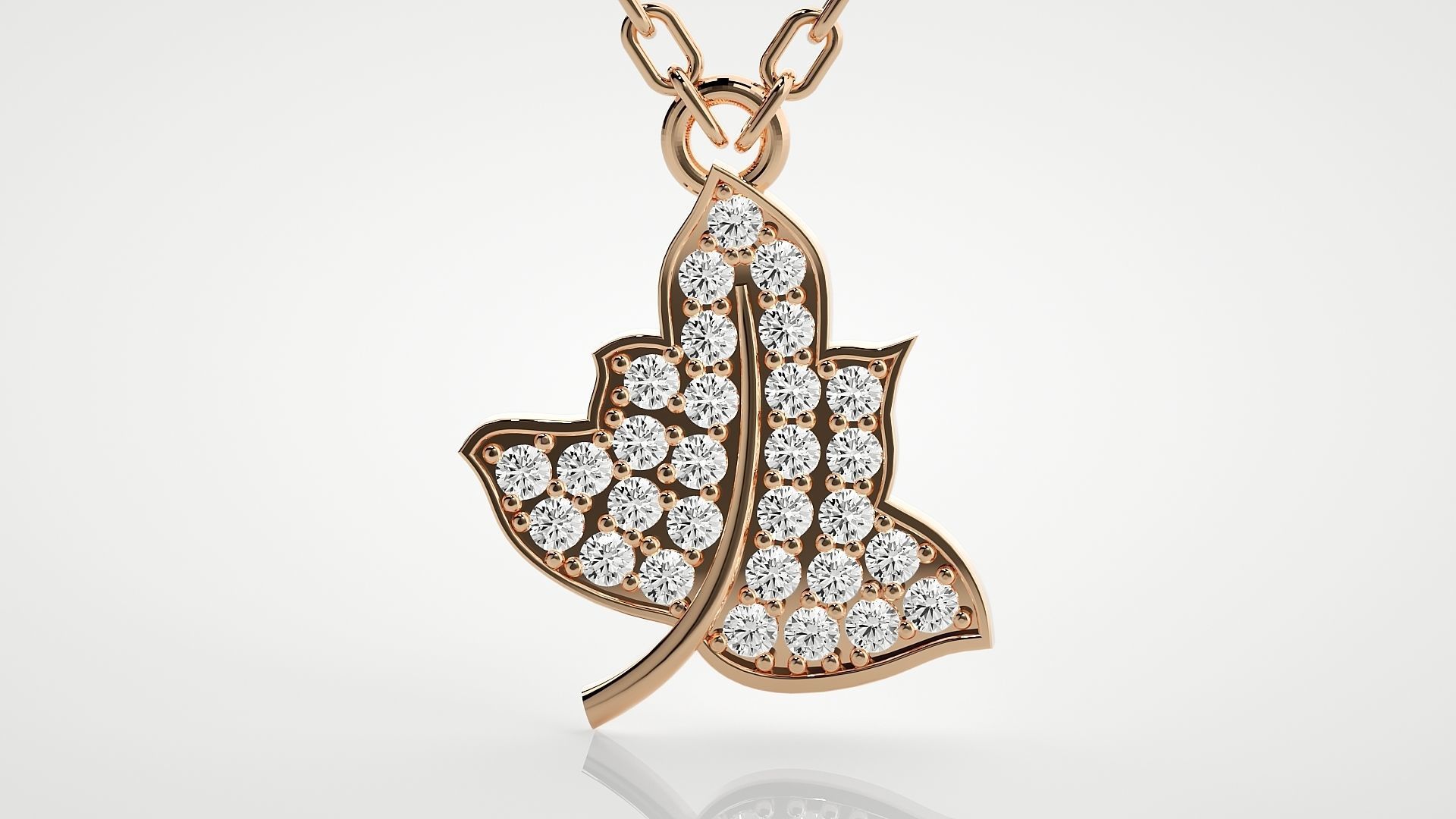 Maple leaf pendant 3dm stl render details  3D print model_1