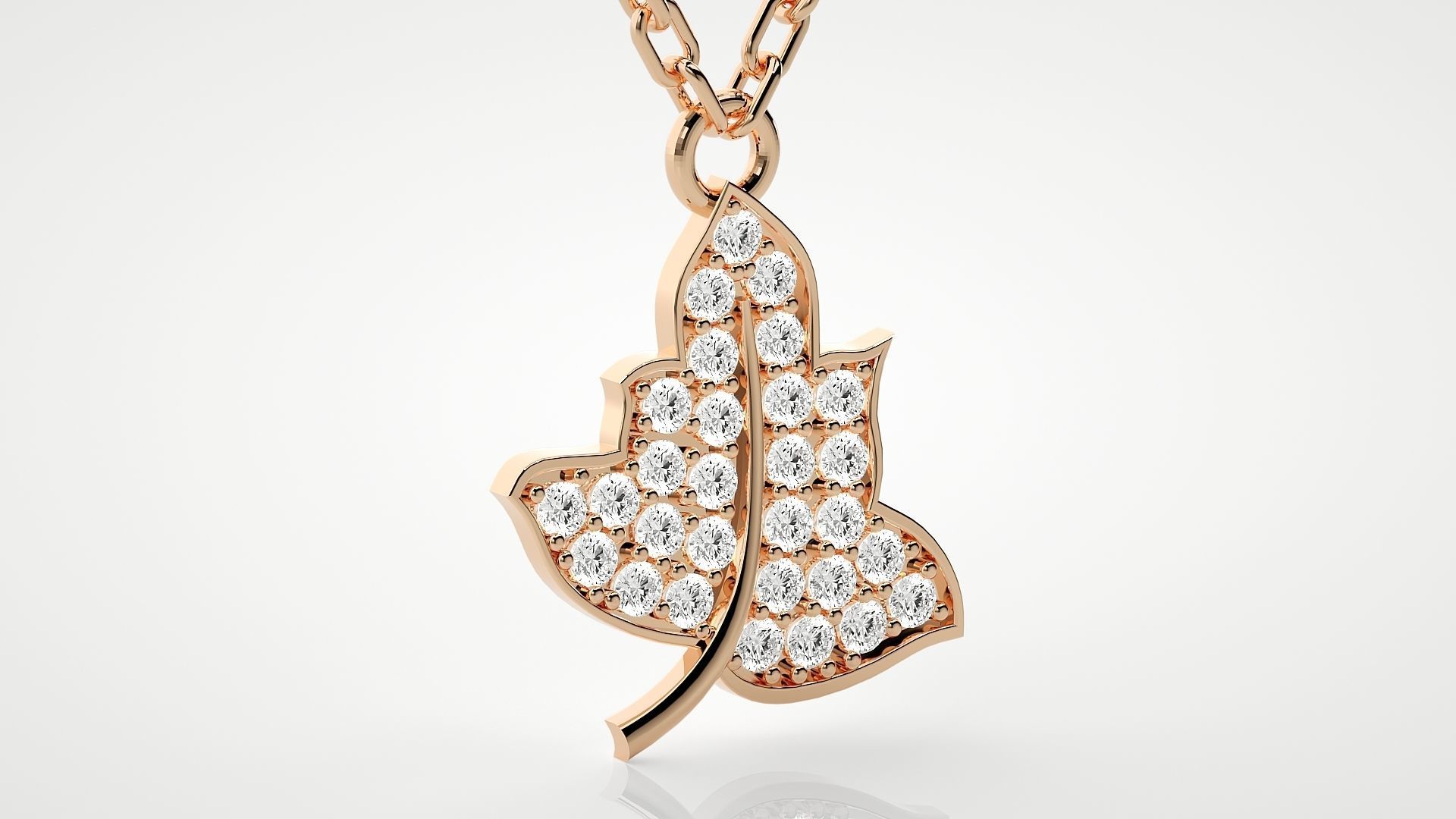 Maple leaf pendant 3dm stl render details  3D print model_3