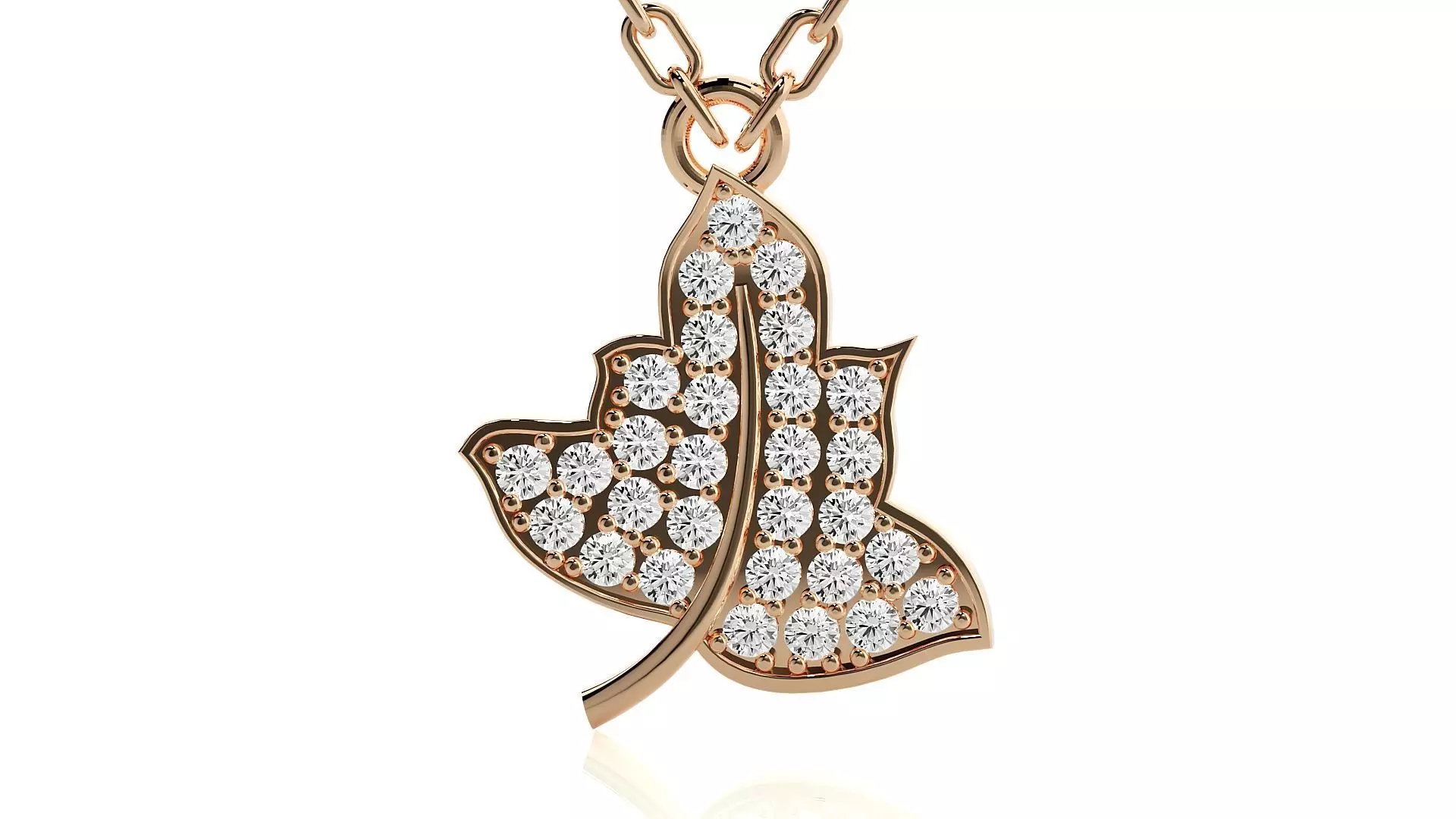 Maple leaf pendant 3dm stl render details  3D print model_0