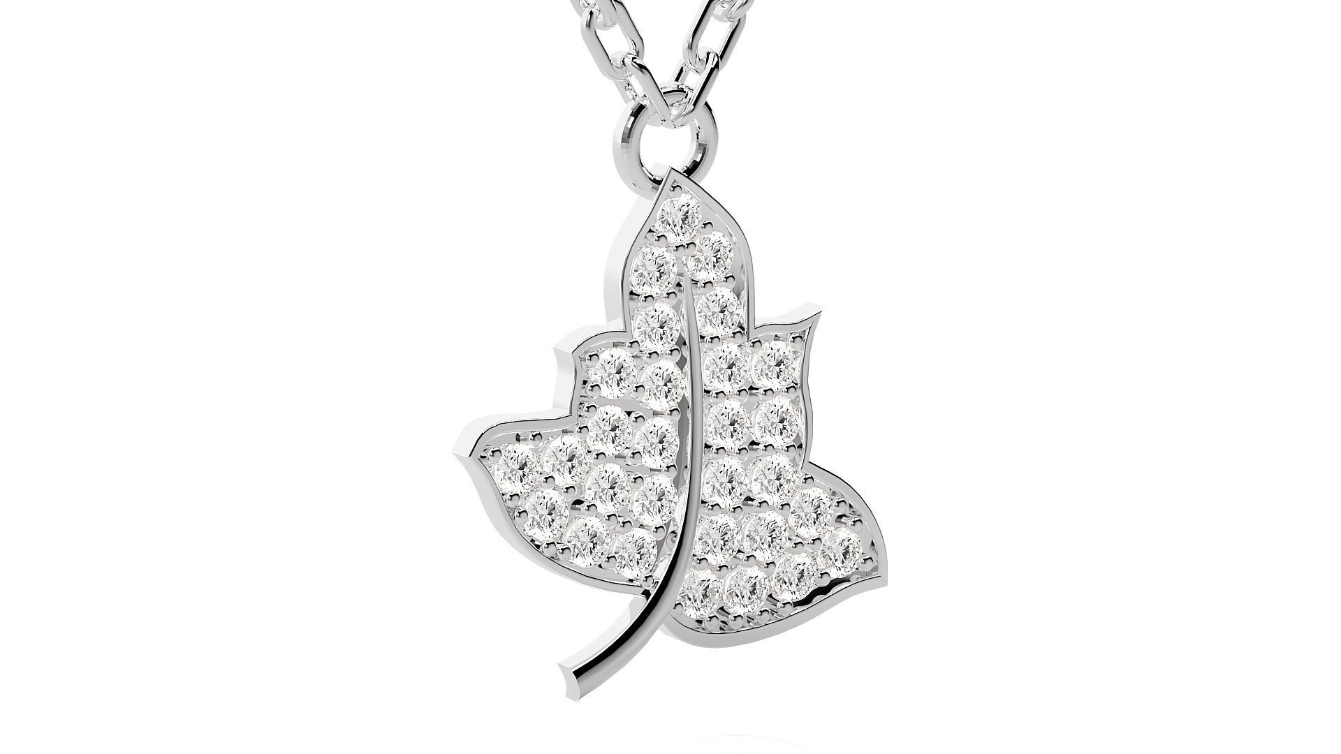 Maple leaf pendant 3dm stl render details  3D print model_9