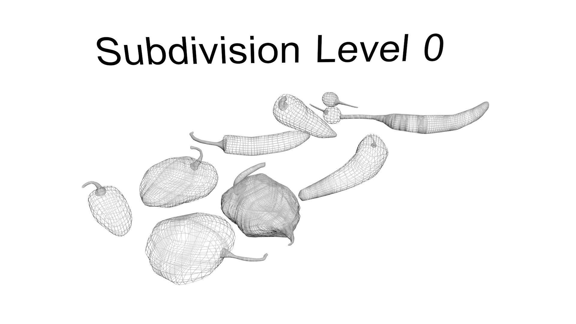 Chili Peppers Set 3D model_19