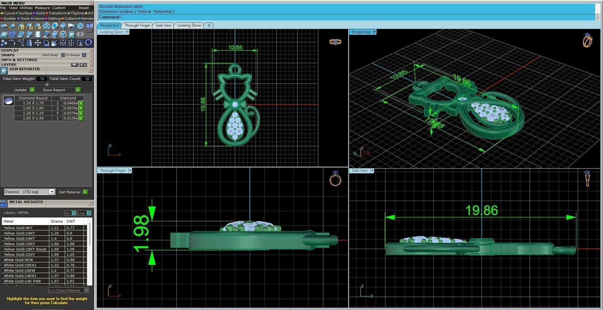 Cat pendant 3dm stl render details 3D print model_18