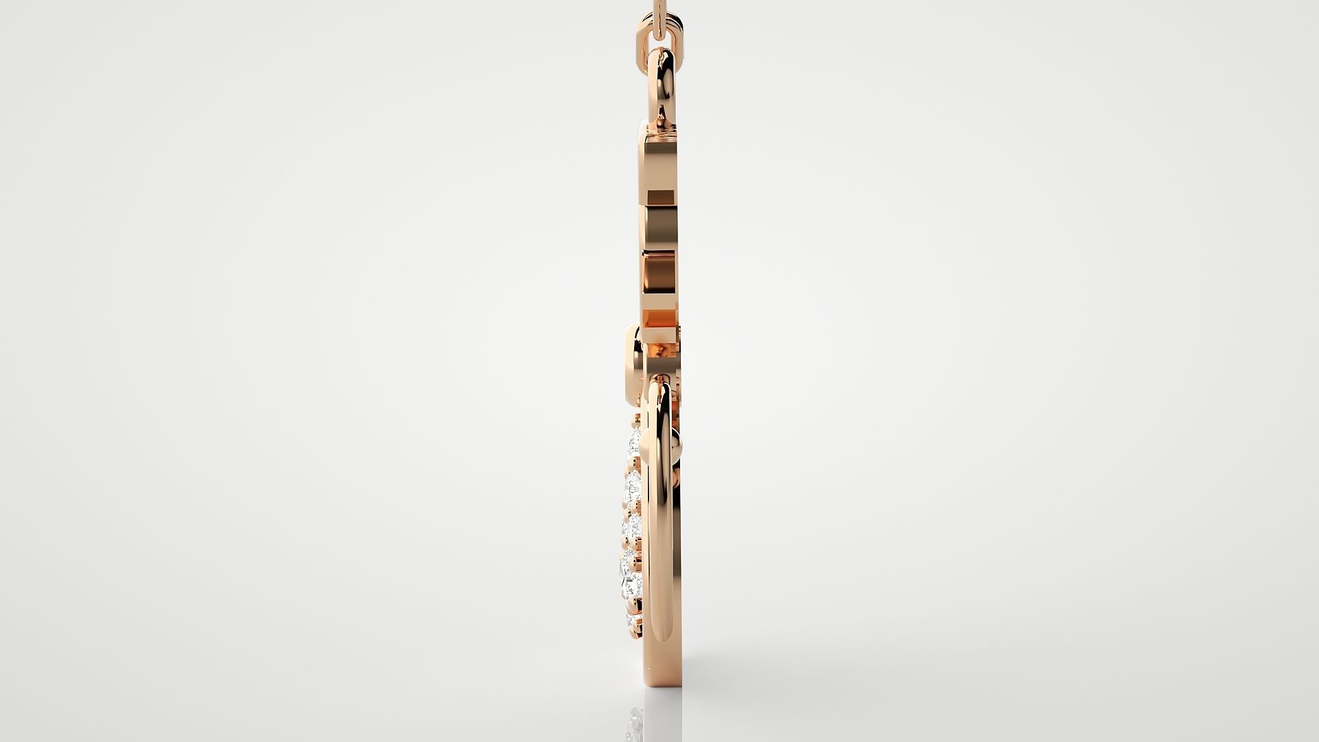 Cat pendant 3dm stl render details 3D print model_5