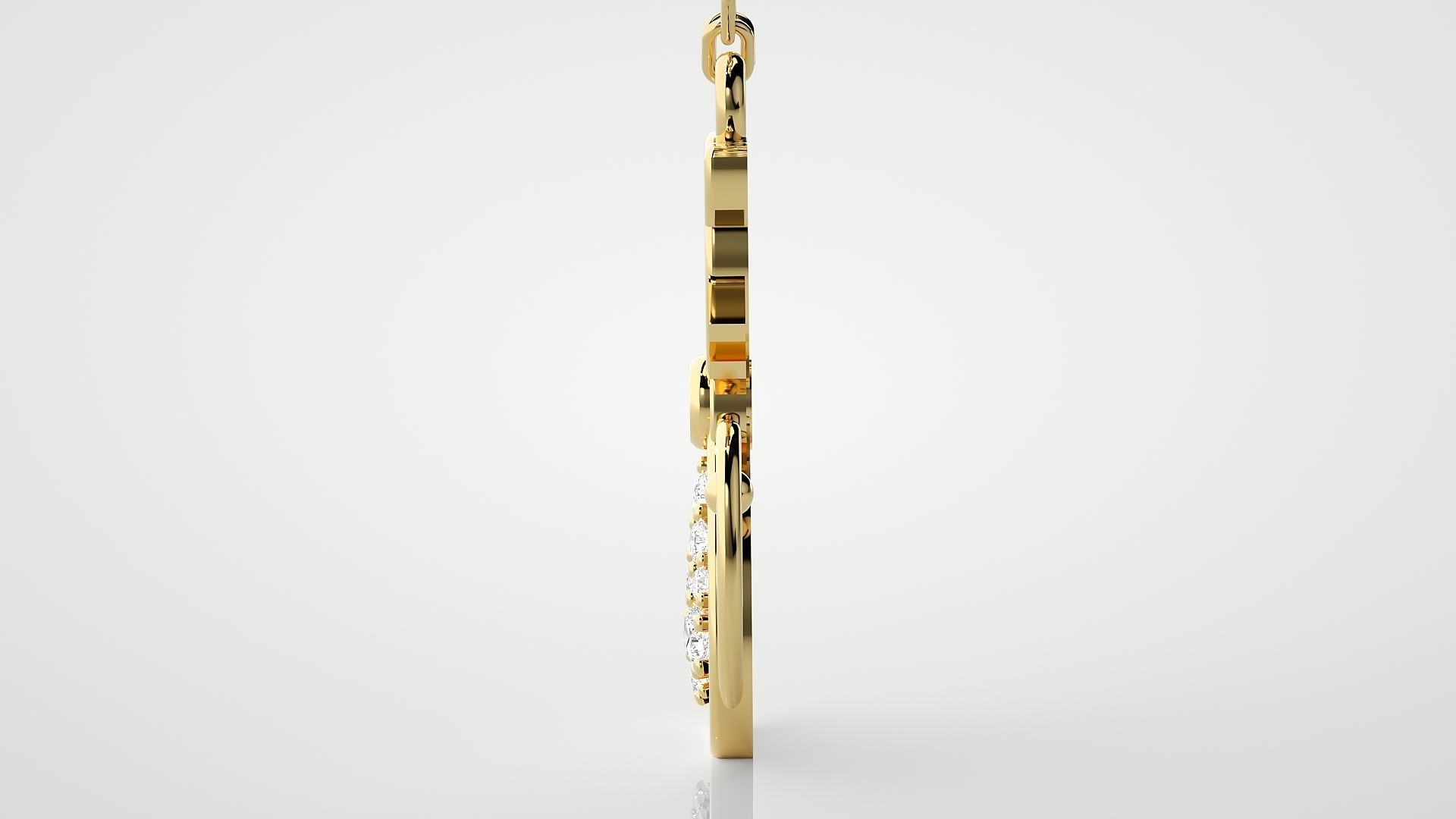 Cat pendant 3dm stl render details 3D print model_17