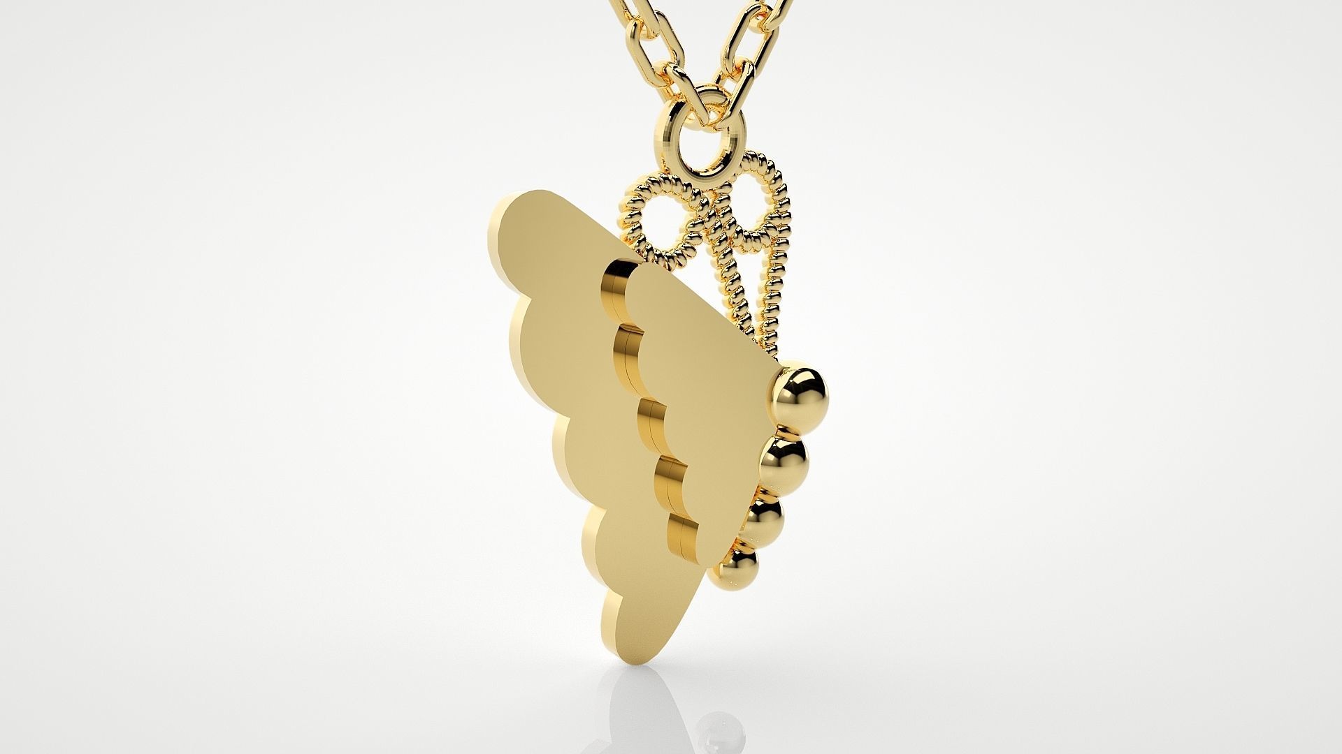 Unique butterfly pendant 3dm stl render details  3D print model_16