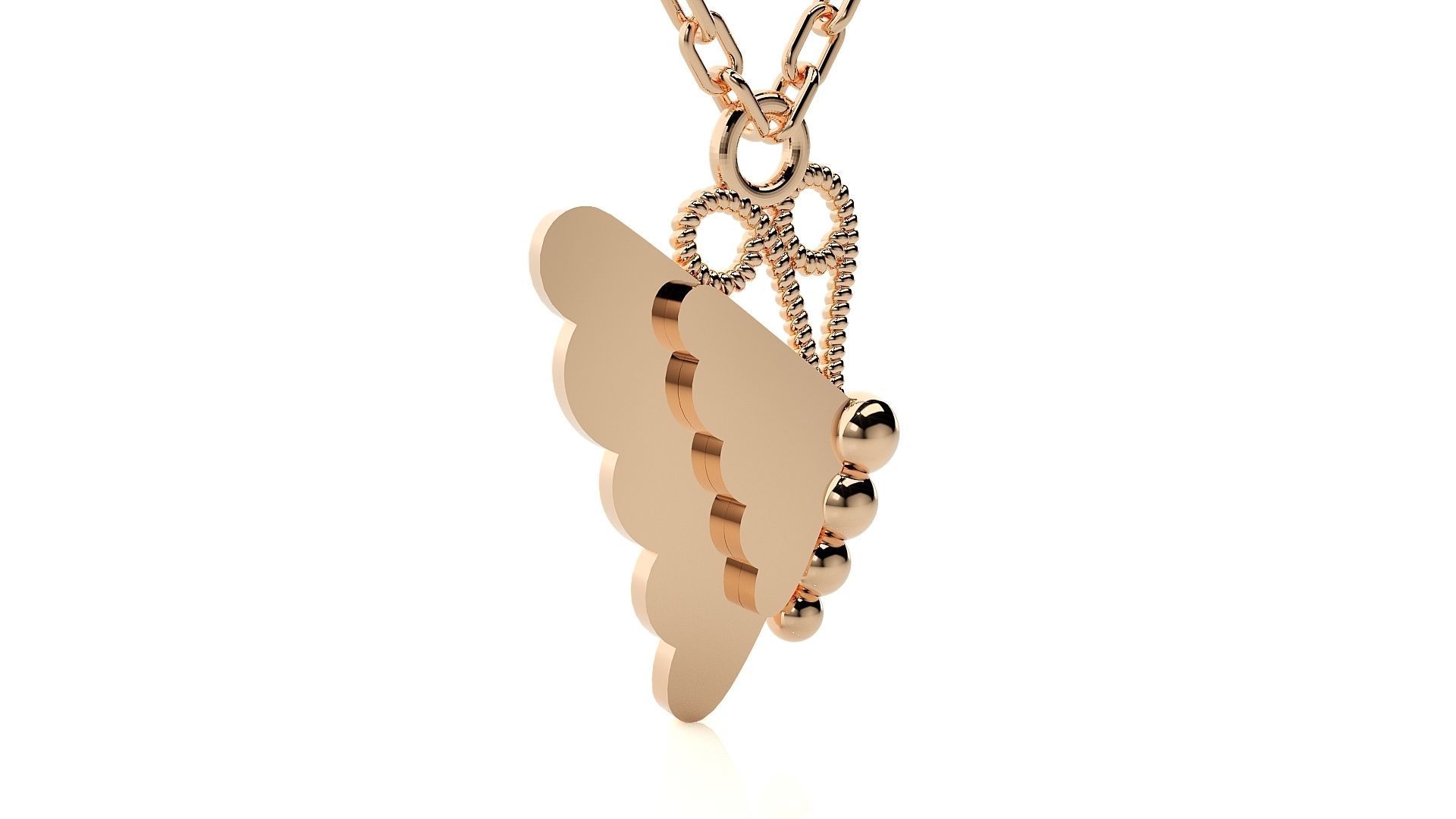 Unique butterfly pendant 3dm stl render details  3D print model_2