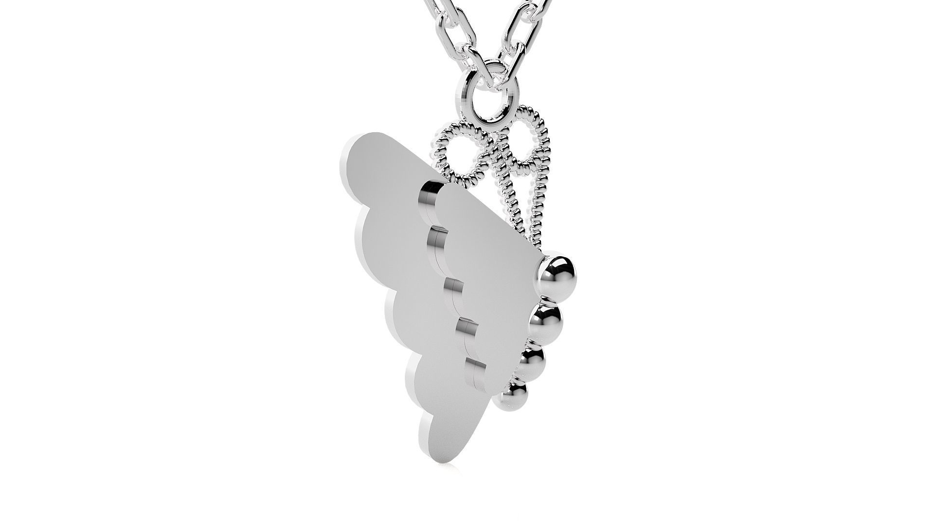 Unique butterfly pendant 3dm stl render details  3D print model_9