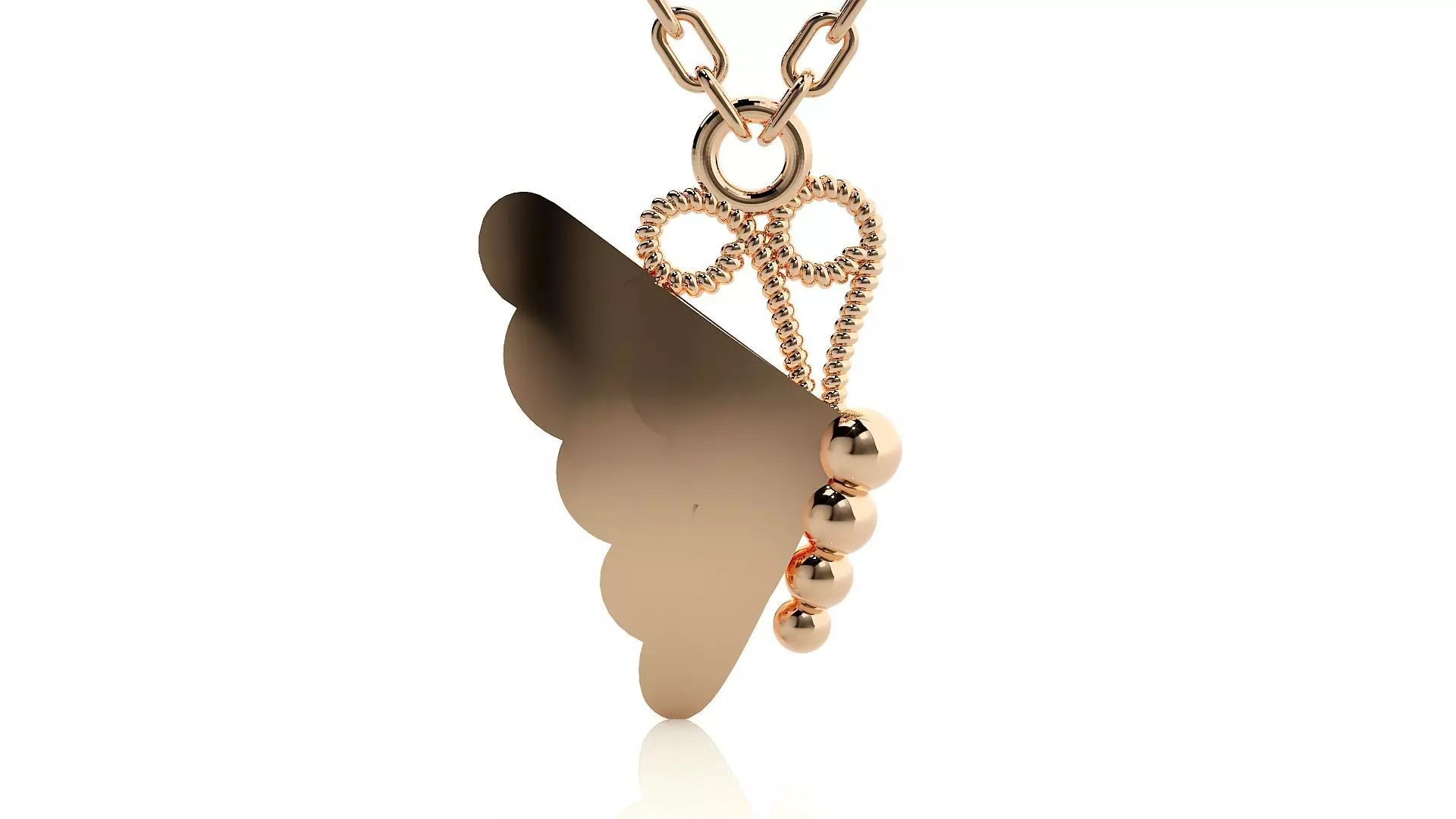 Unique butterfly pendant 3dm stl render details  3D print model_0