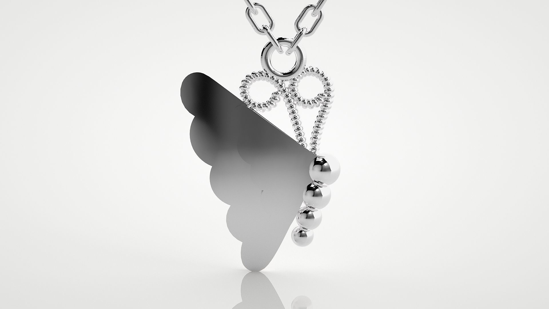 Unique butterfly pendant 3dm stl render details  3D print model_8