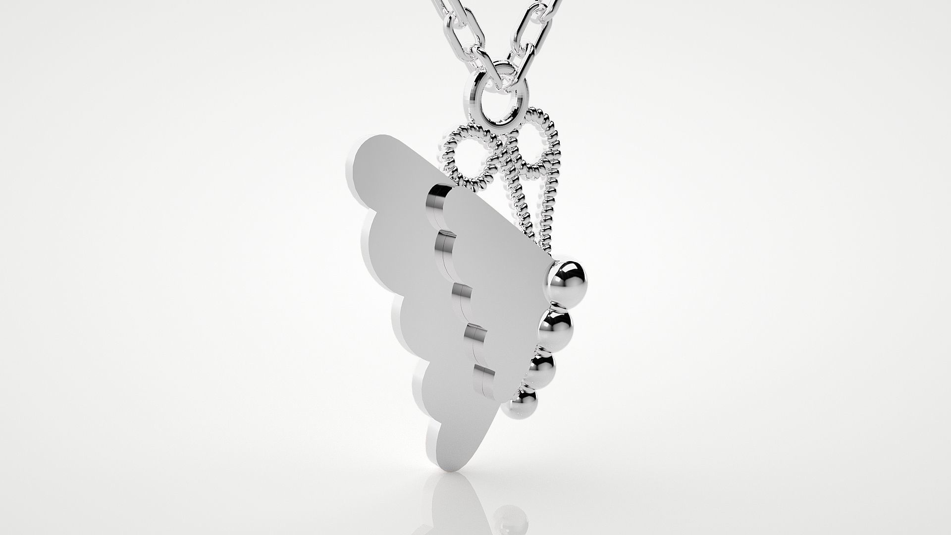 Unique butterfly pendant 3dm stl render details  3D print model_10