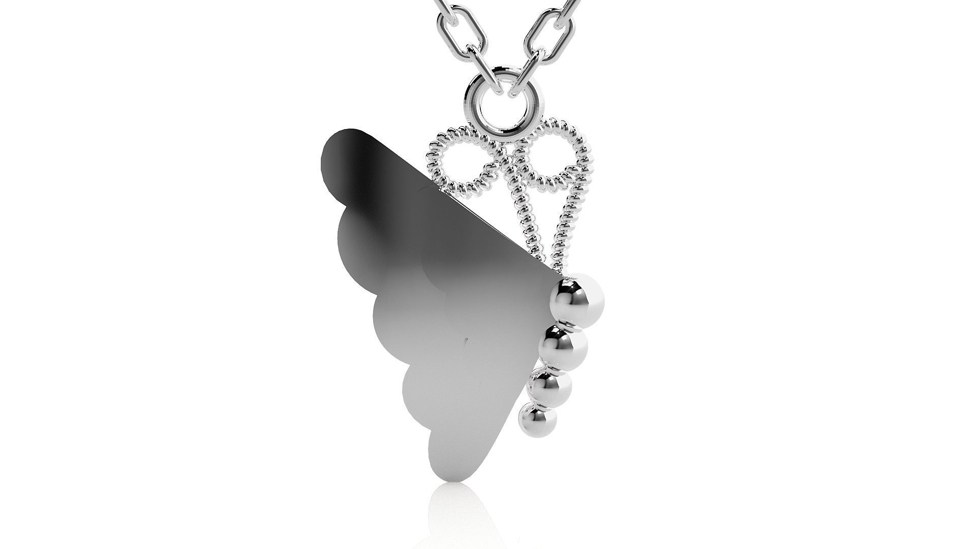 Unique butterfly pendant 3dm stl render details  3D print model_7