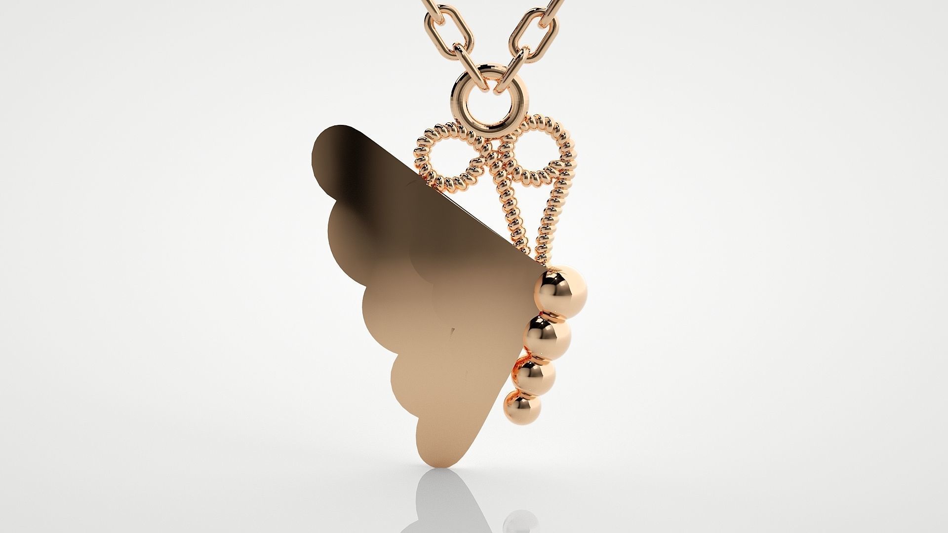 Unique butterfly pendant 3dm stl render details  3D print model_1