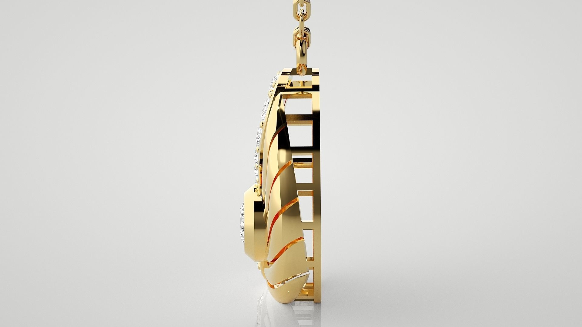 Swan pendant 3dm stl render details  3D print model_18