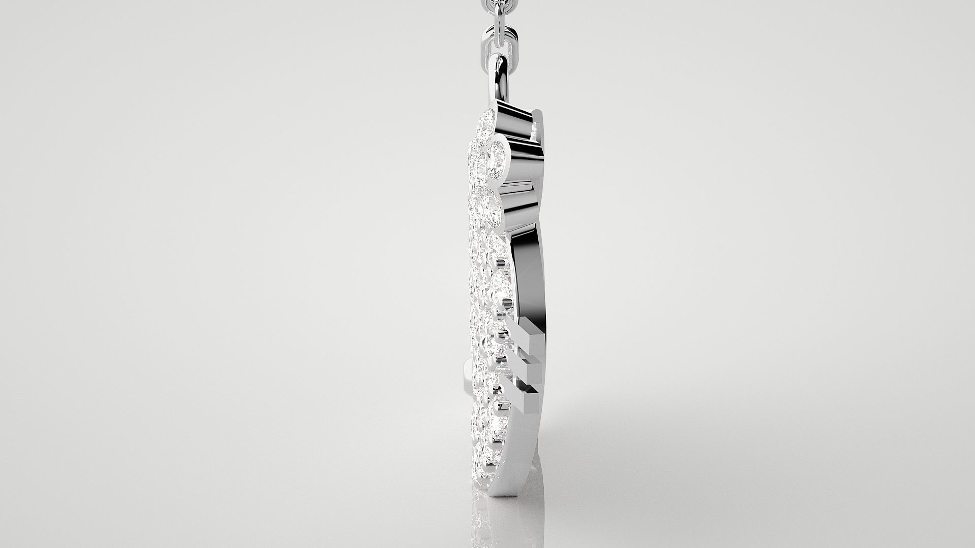 Face of cat pendant 3dm stl render details 3D print model_11