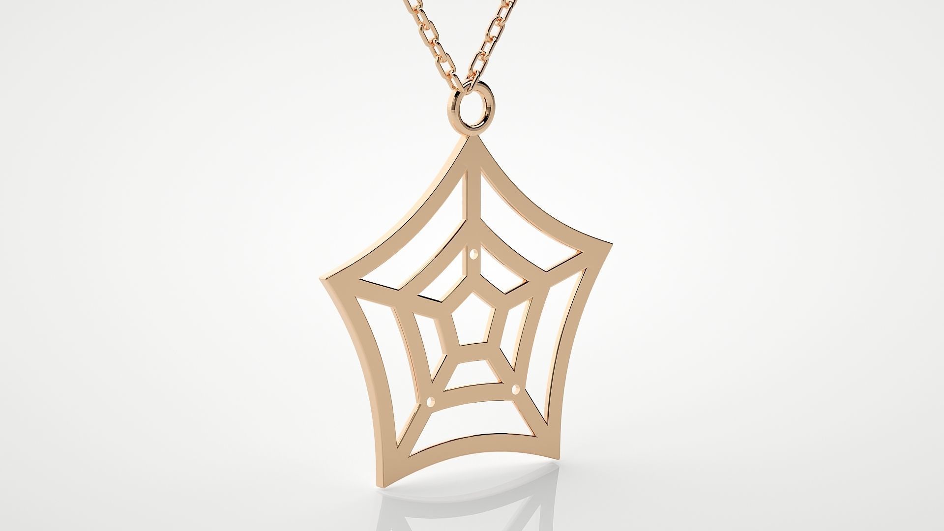 Spider web pendant 3dm stl render details  3D print model_4