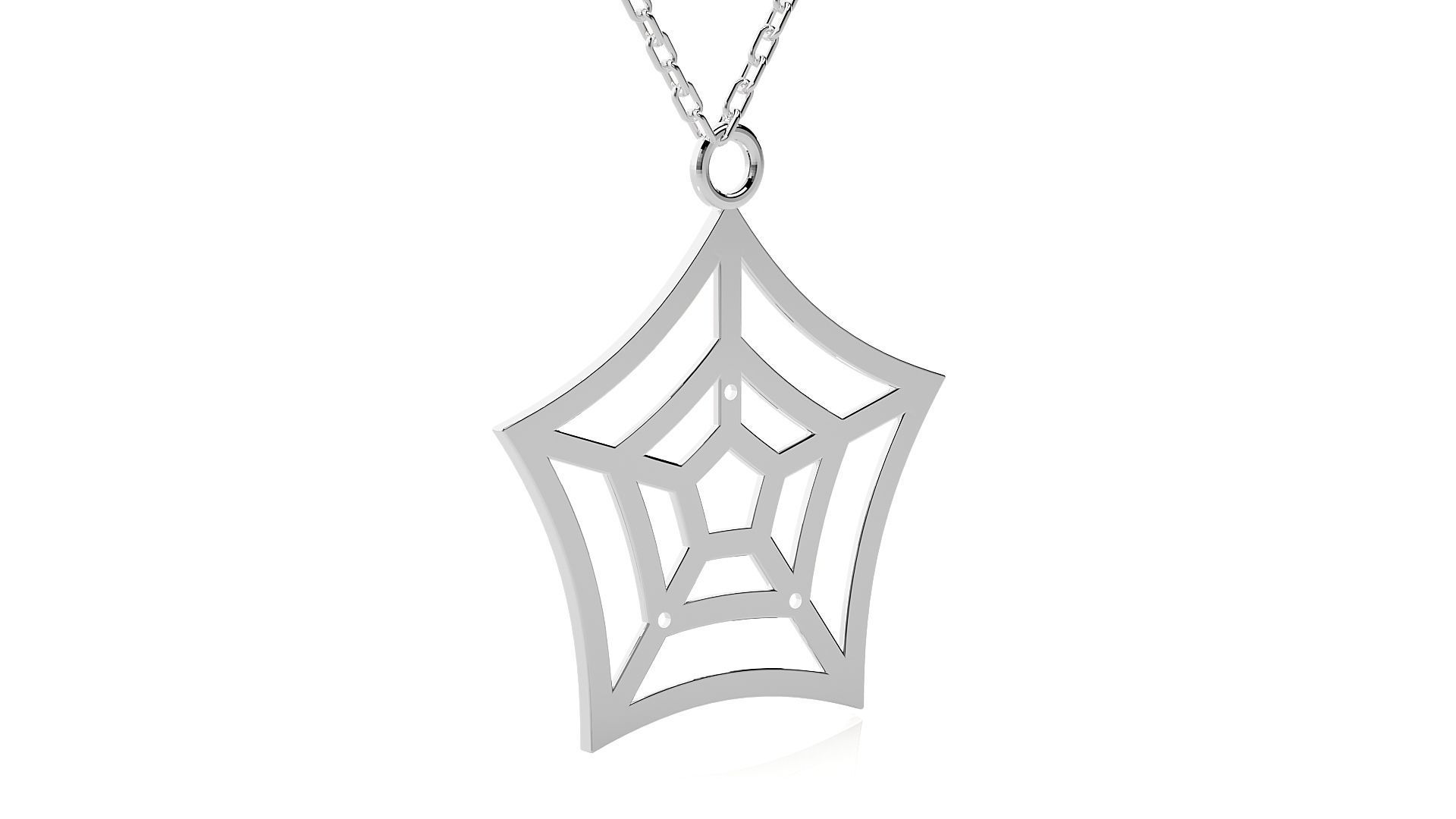 Spider web pendant 3dm stl render details  3D print model_9