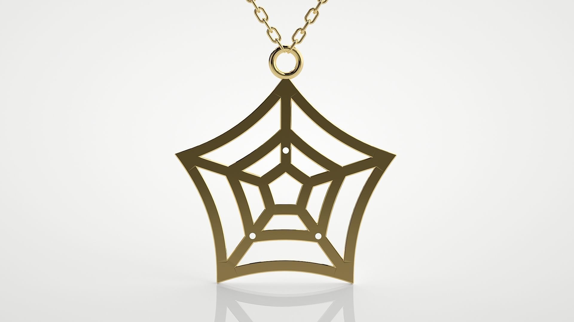 Spider web pendant 3dm stl render details  3D print model_14