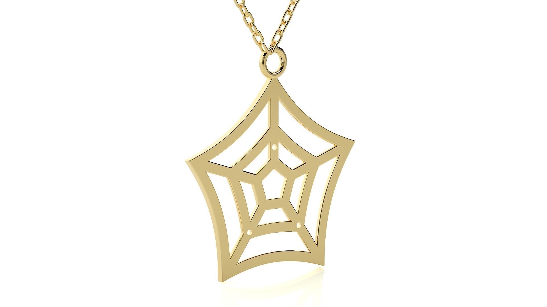 Spider web pendant 3dm stl render details  3D print model_15