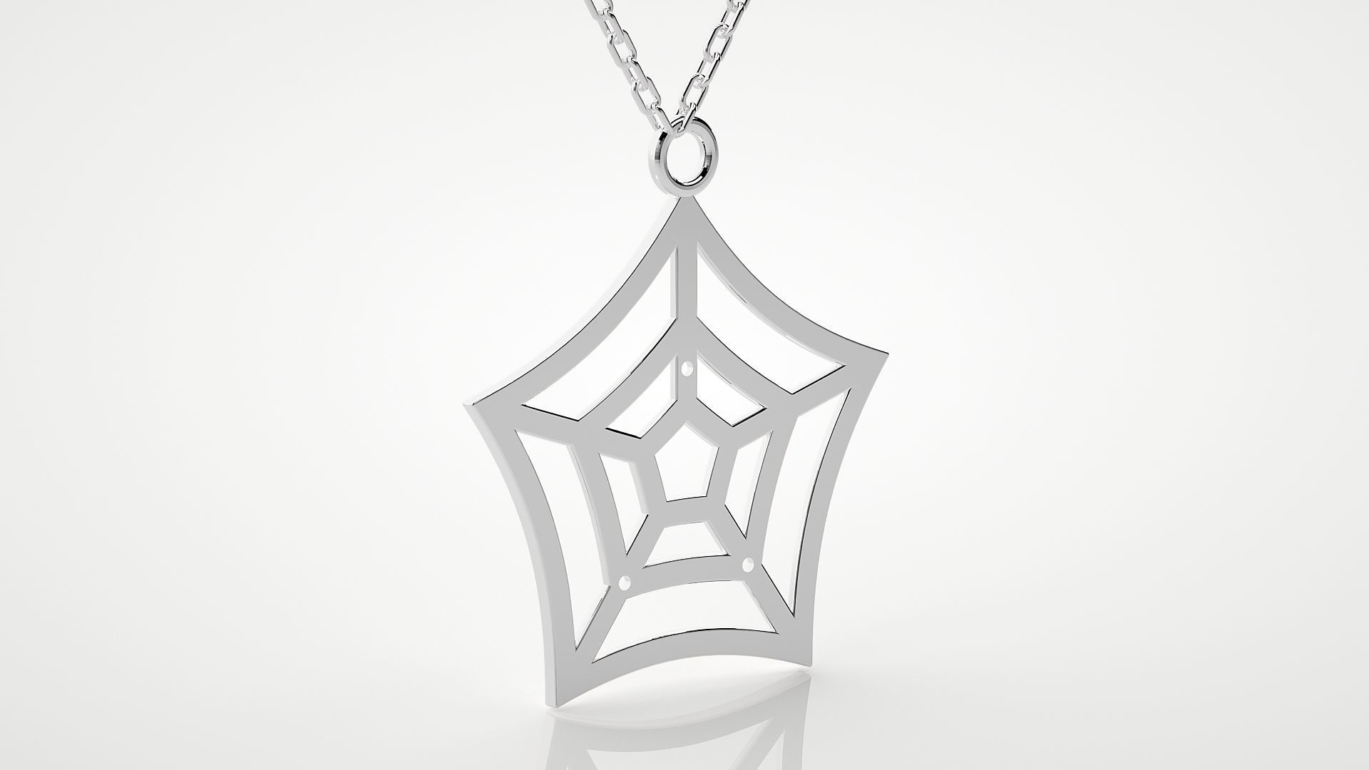 Spider web pendant 3dm stl render details  3D print model_10