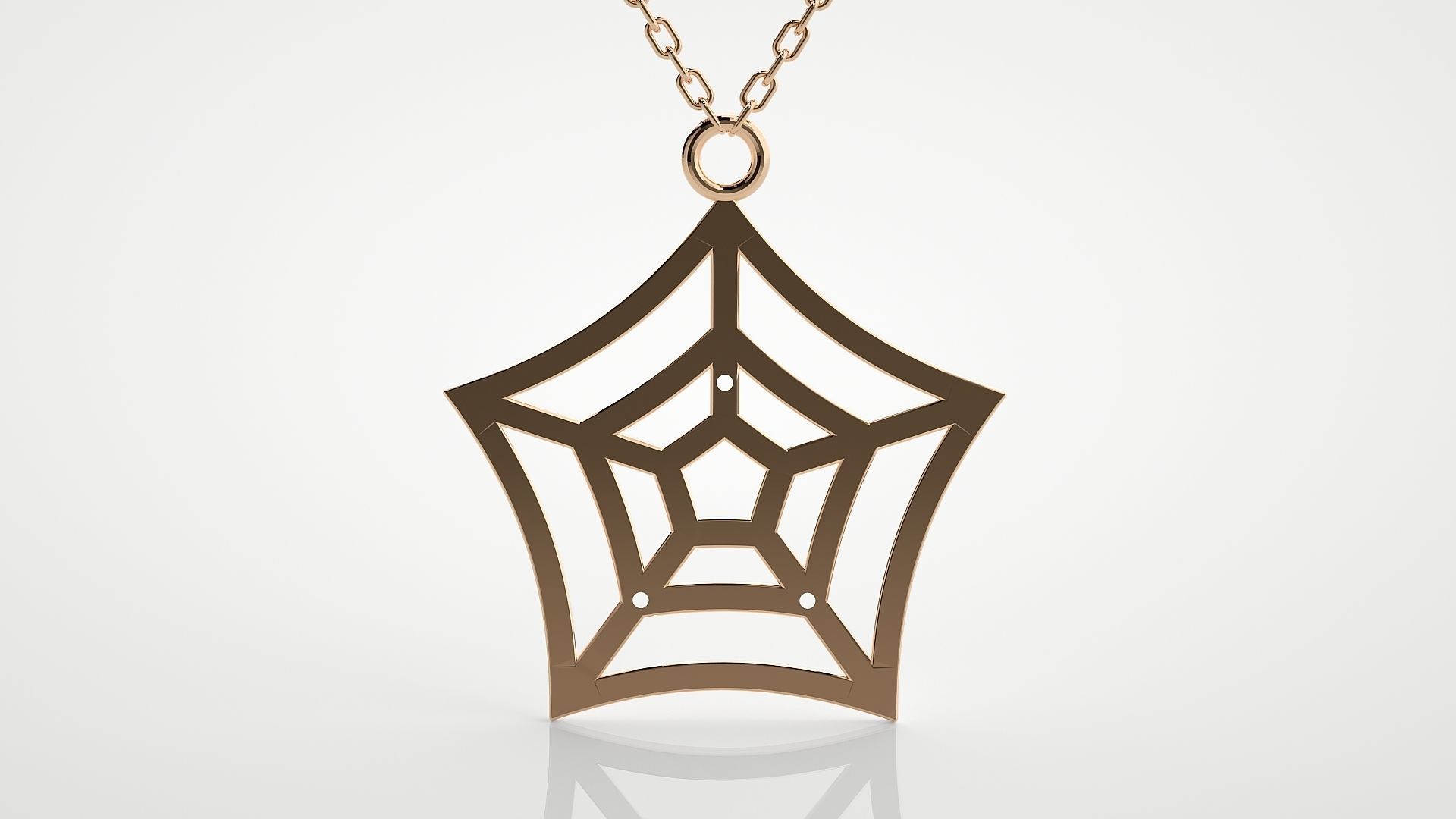 Spider web pendant 3dm stl render details  3D print model_1