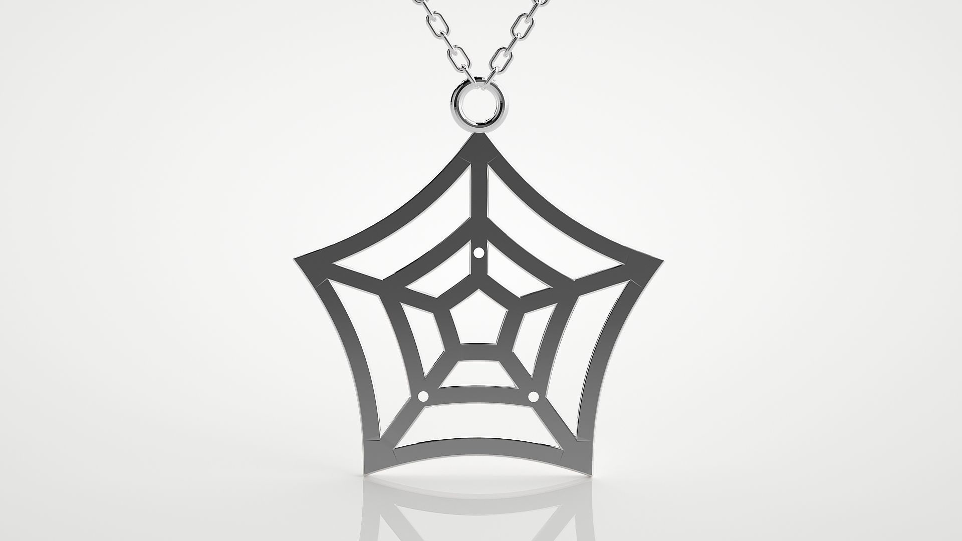 Spider web pendant 3dm stl render details  3D print model_8