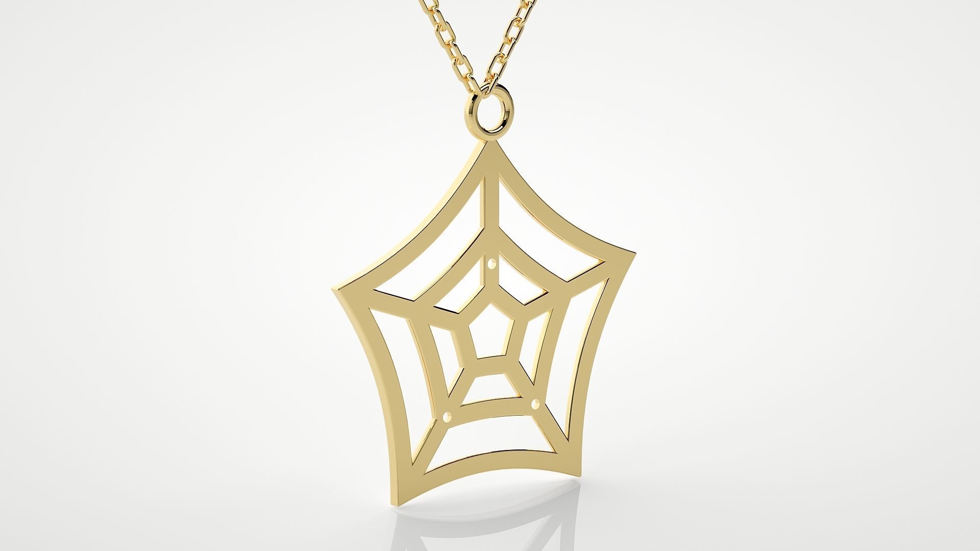 Spider web pendant 3dm stl render details  3D print model_16