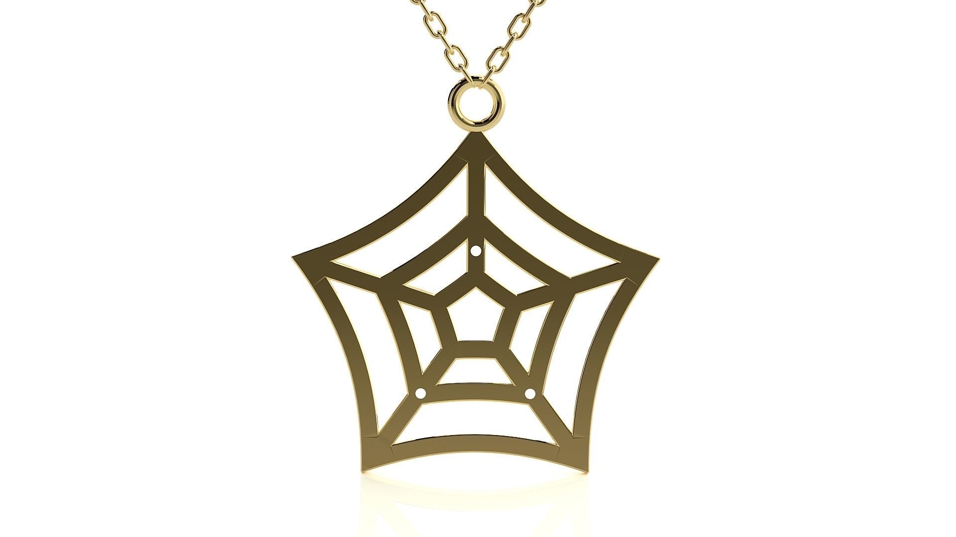 Spider web pendant 3dm stl render details  3D print model_13