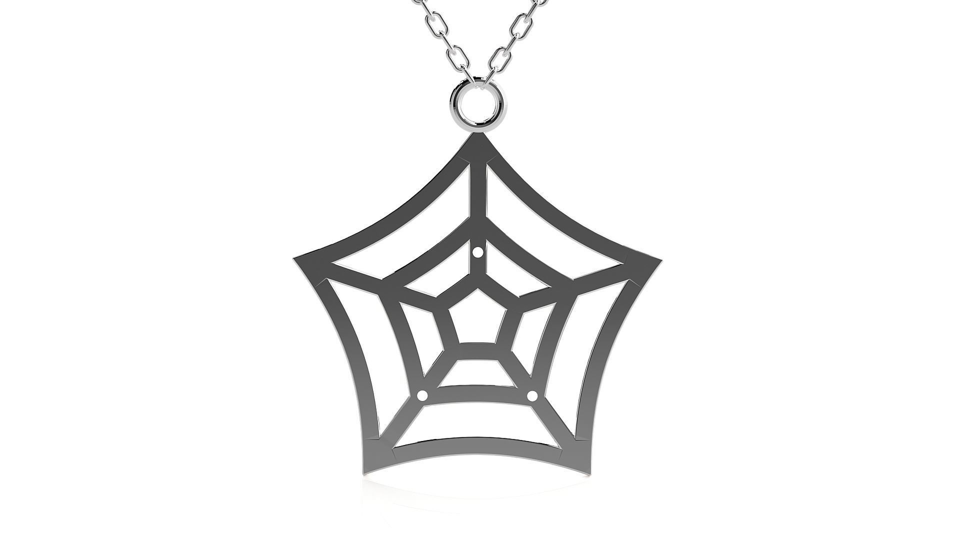 Spider web pendant 3dm stl render details  3D print model_7