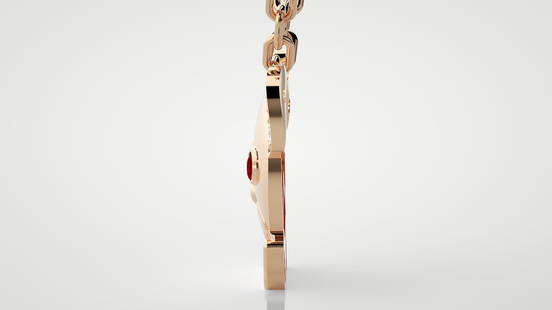 Baby mouse pendant 3dm stl render details 3D print model_5