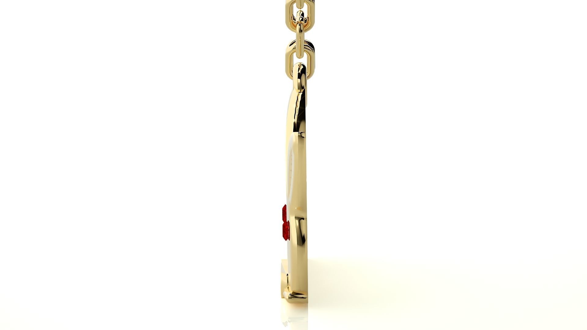 Kissing rabbits pendant 3dm stl render details  3D print model_17