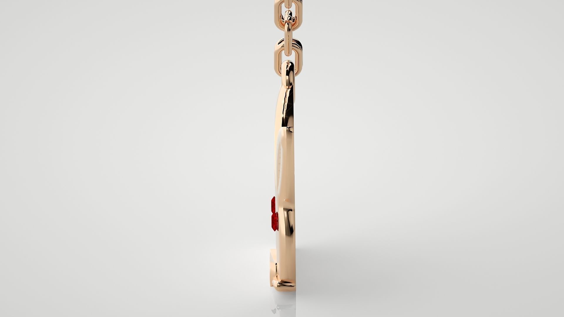 Kissing rabbits pendant 3dm stl render details  3D print model_6