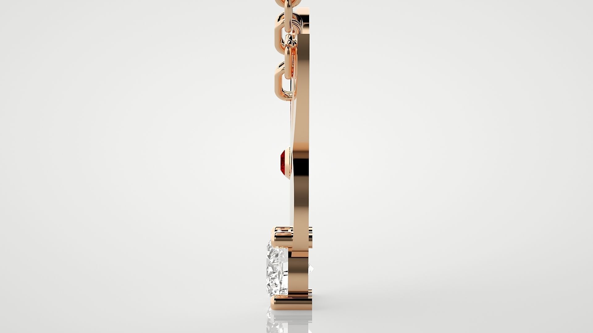 Play boy rabbit  pendant 3dm stl render details  3D print model_5