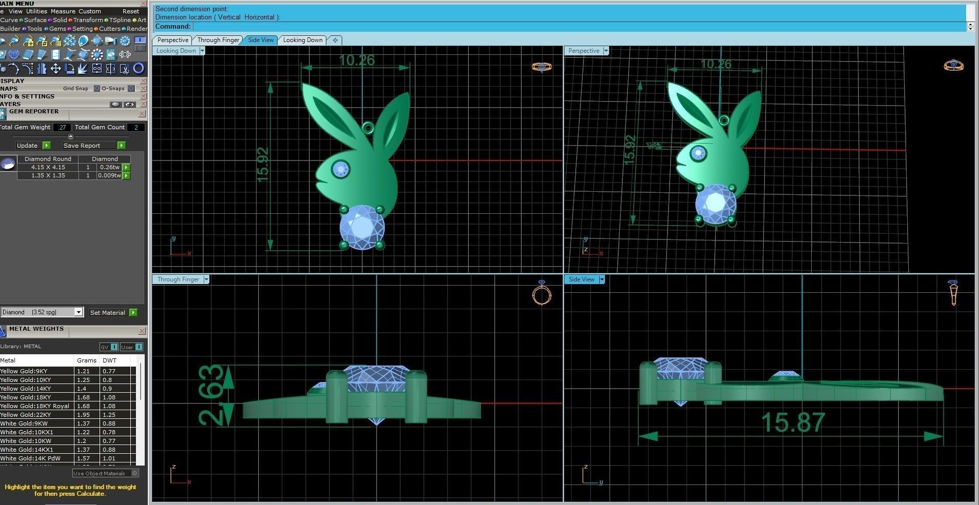 Play boy rabbit  pendant 3dm stl render details  3D print model_8