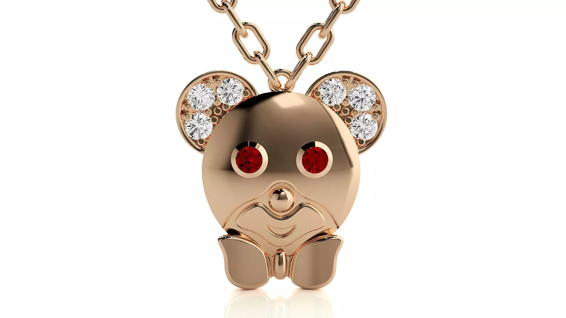 Baby mouse pendant 3dm stl render details 3D print model