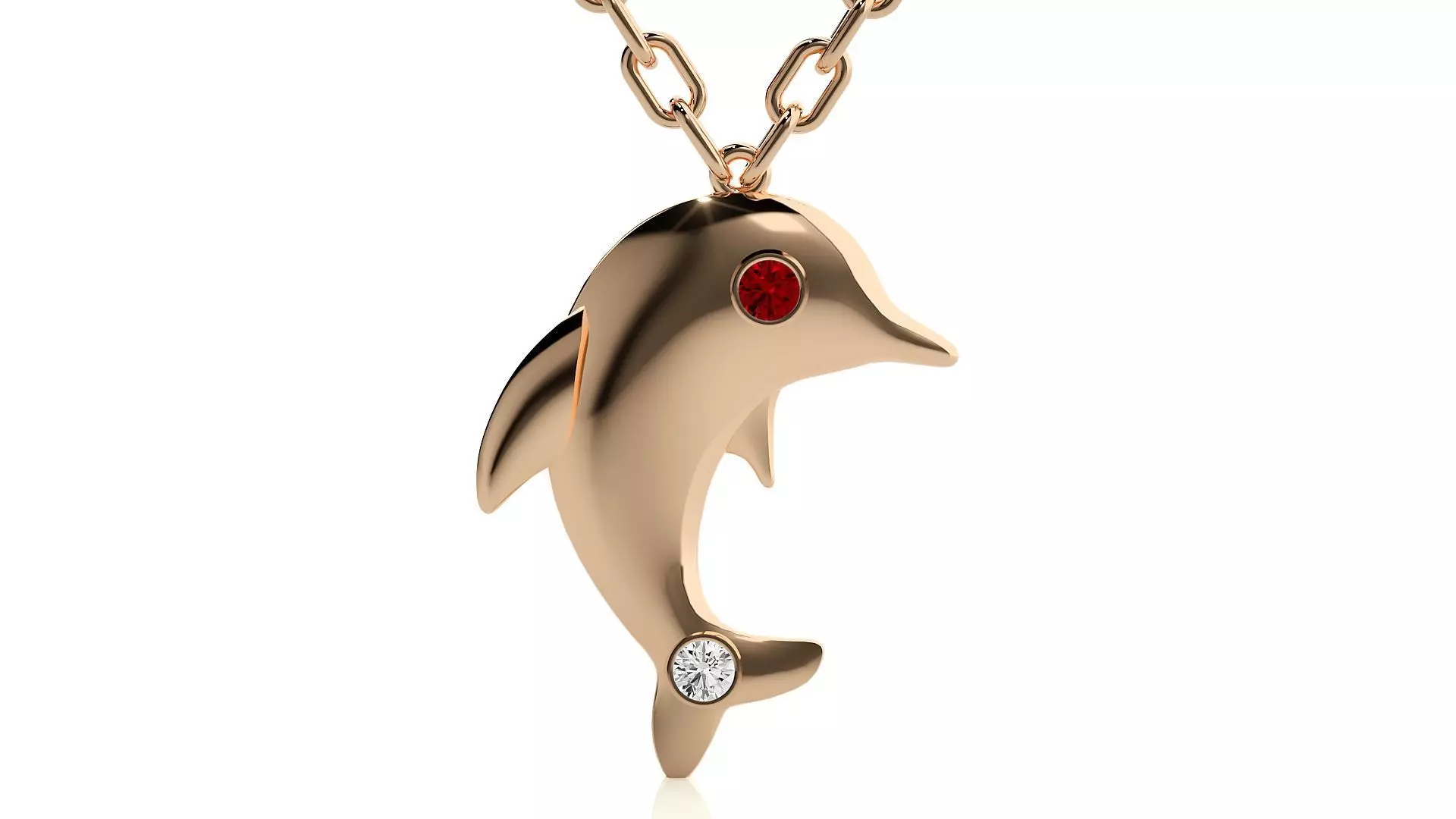 Dolphin pendant 3dm stl render details 3D print model