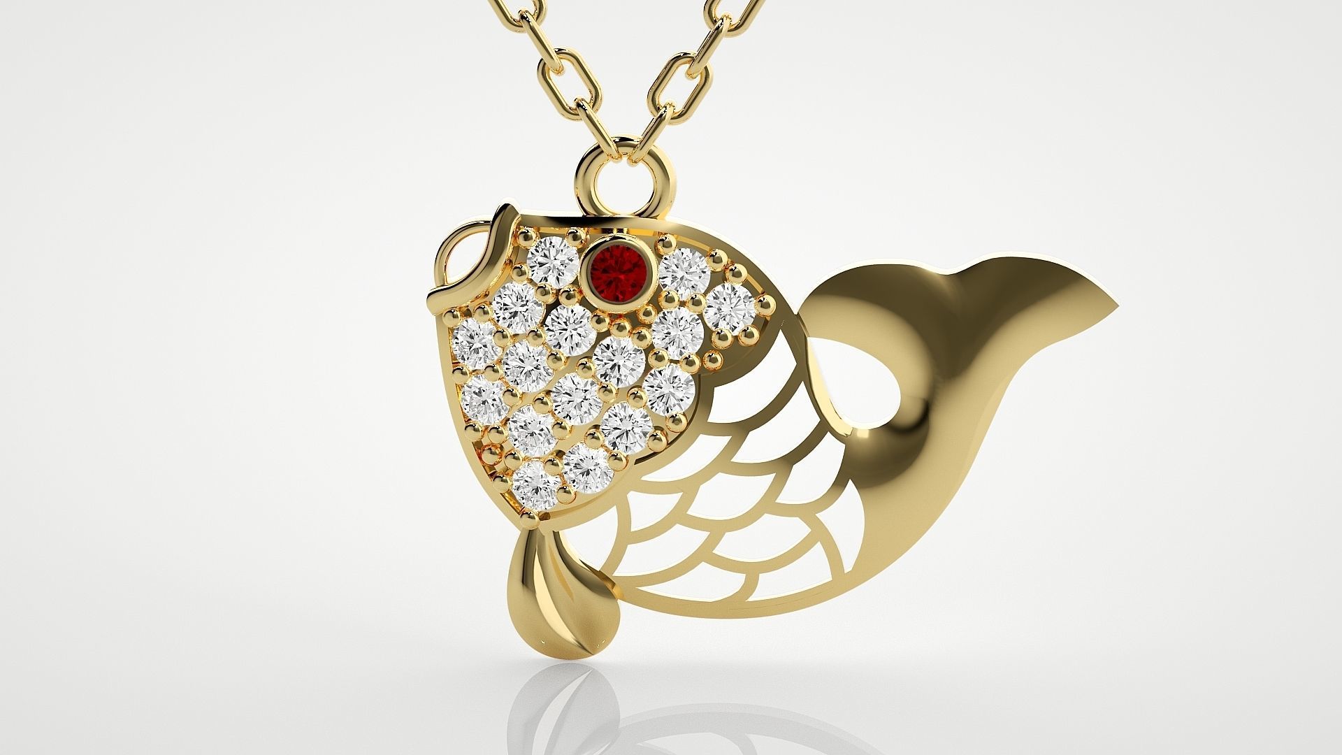 Dolphin pendant 3dm stl render details 3D print model_13