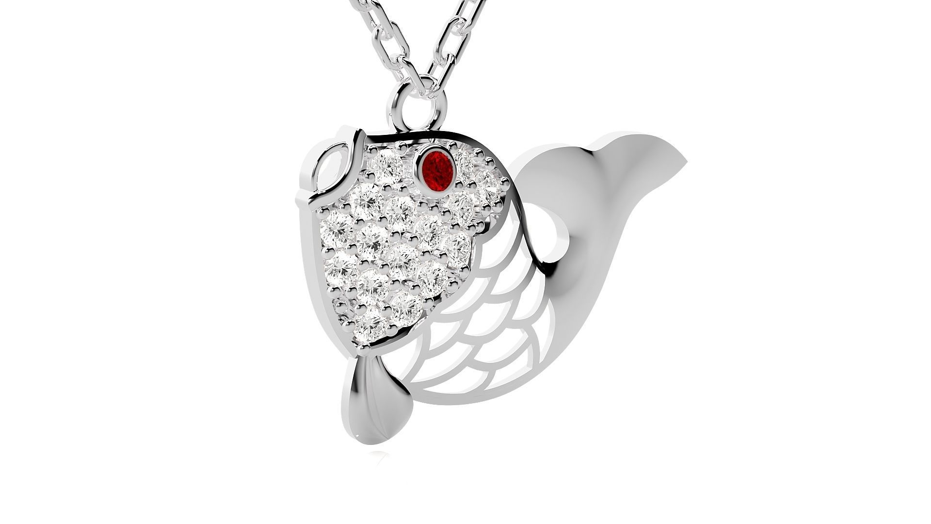 Dolphin pendant 3dm stl render details 3D print model_8