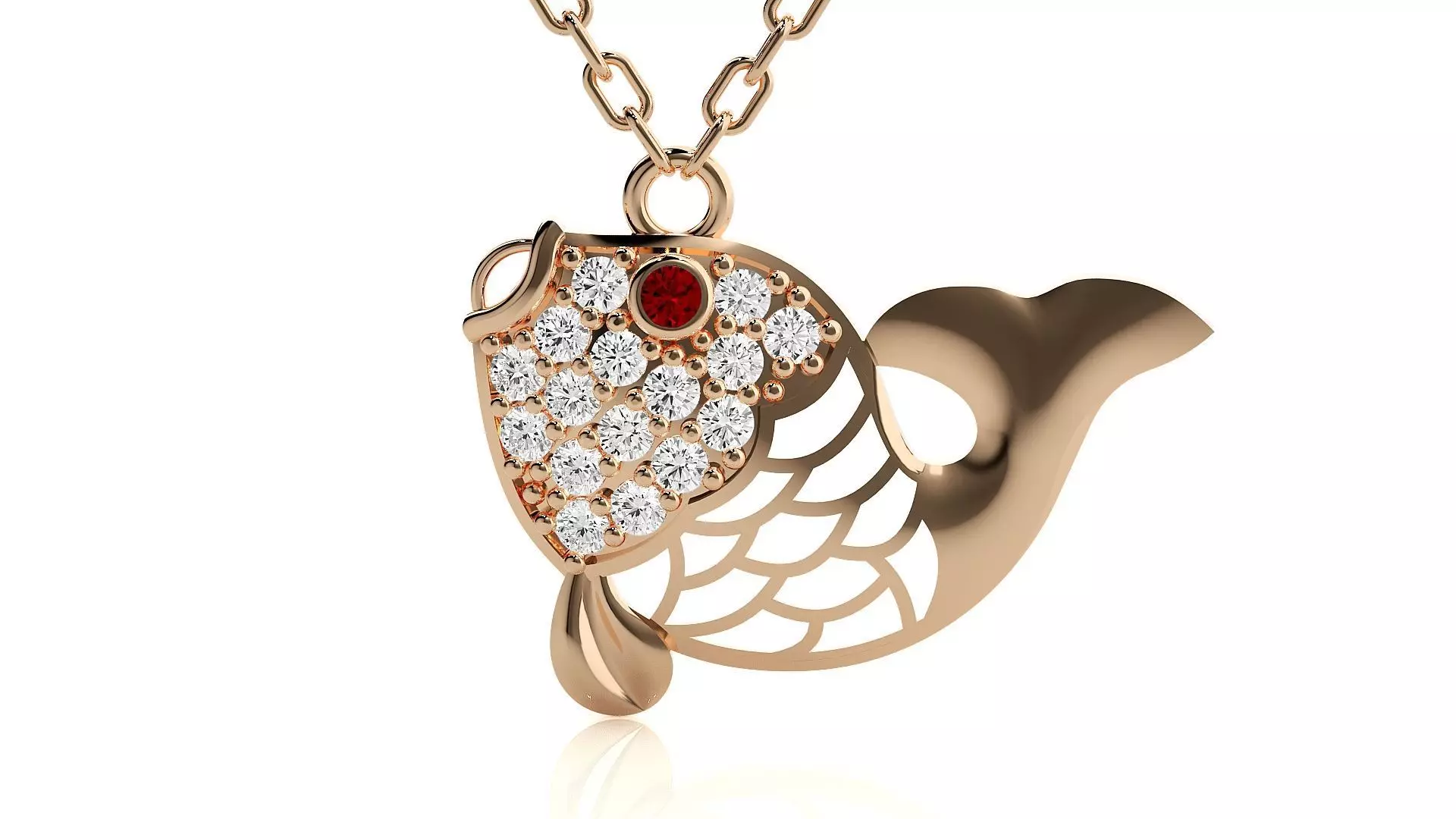 Dolphin pendant 3dm stl render details 3D print model_0