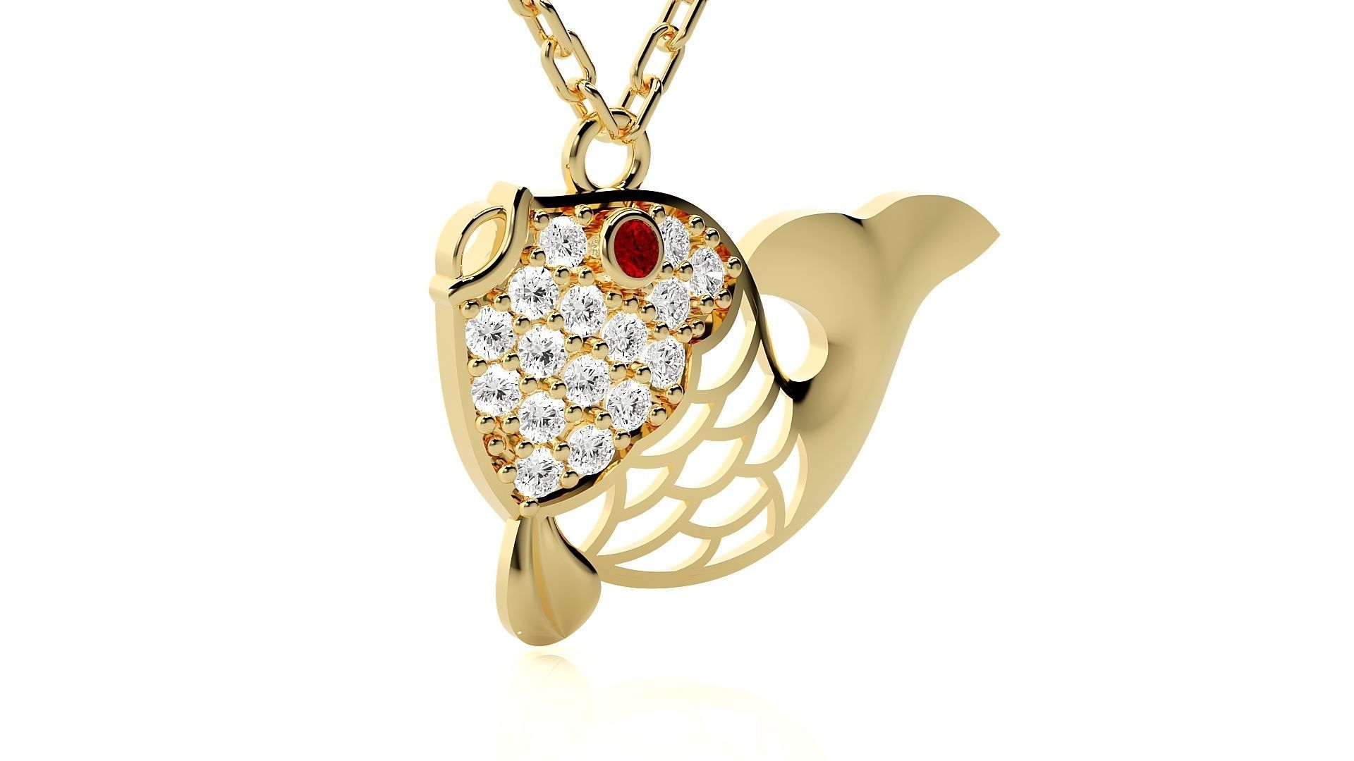 Dolphin pendant 3dm stl render details 3D print model_14