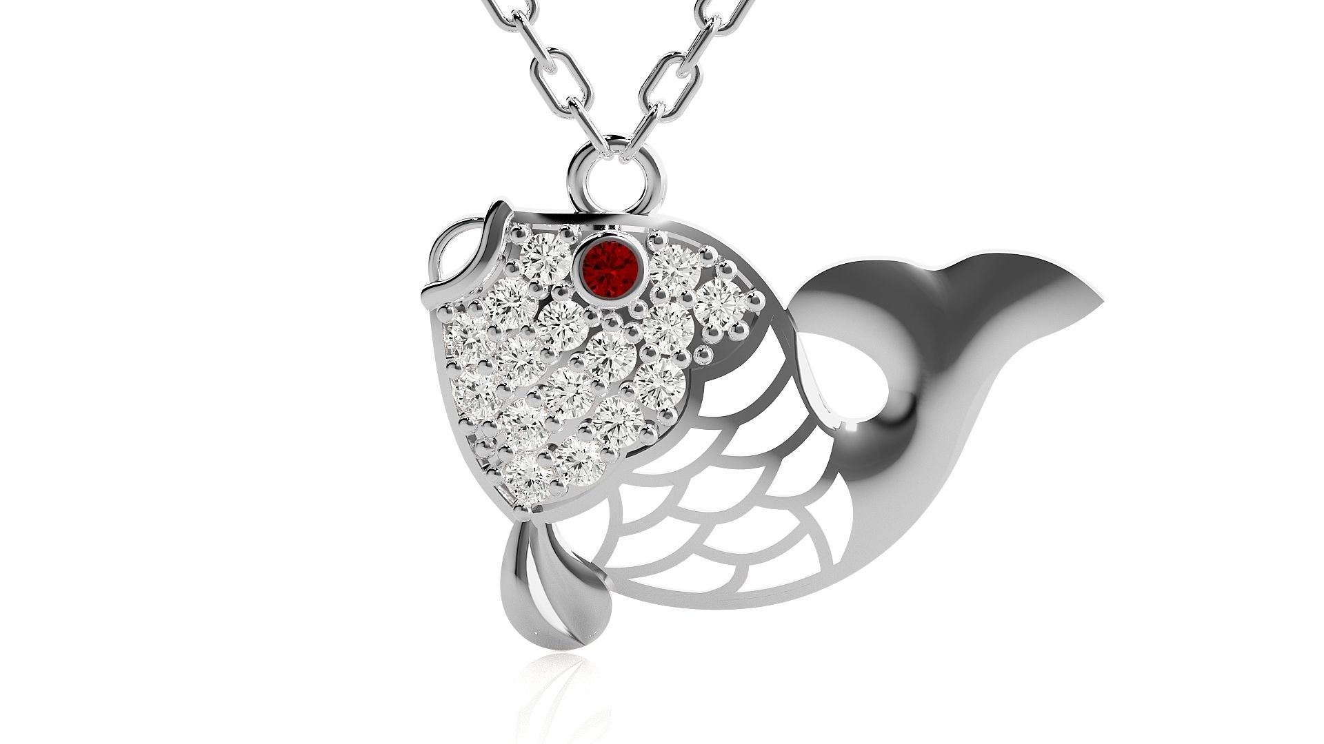 Dolphin pendant 3dm stl render details 3D print model_6