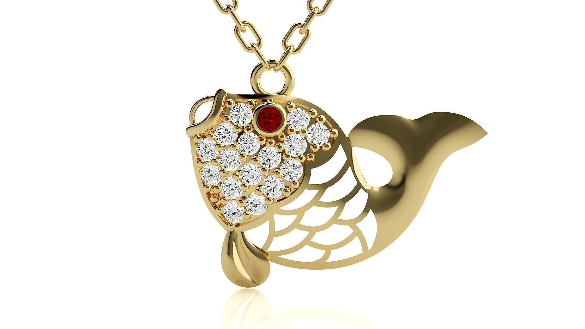 Dolphin pendant 3dm stl render details 3D print model_12