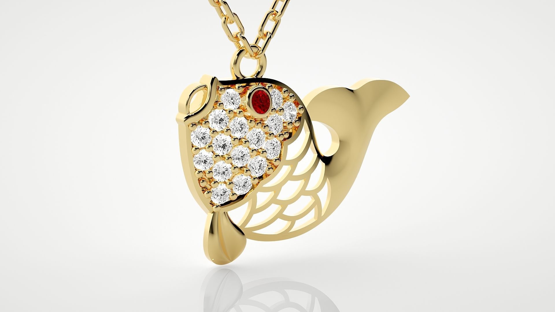 Dolphin pendant 3dm stl render details 3D print model_15