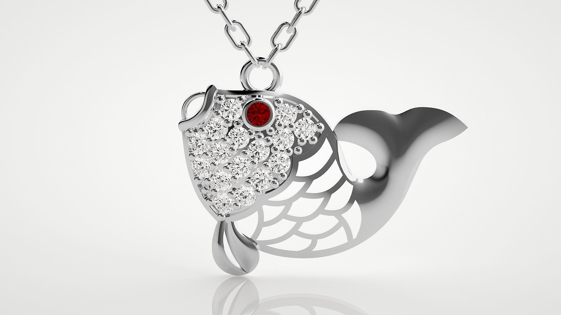 Dolphin pendant 3dm stl render details 3D print model_7