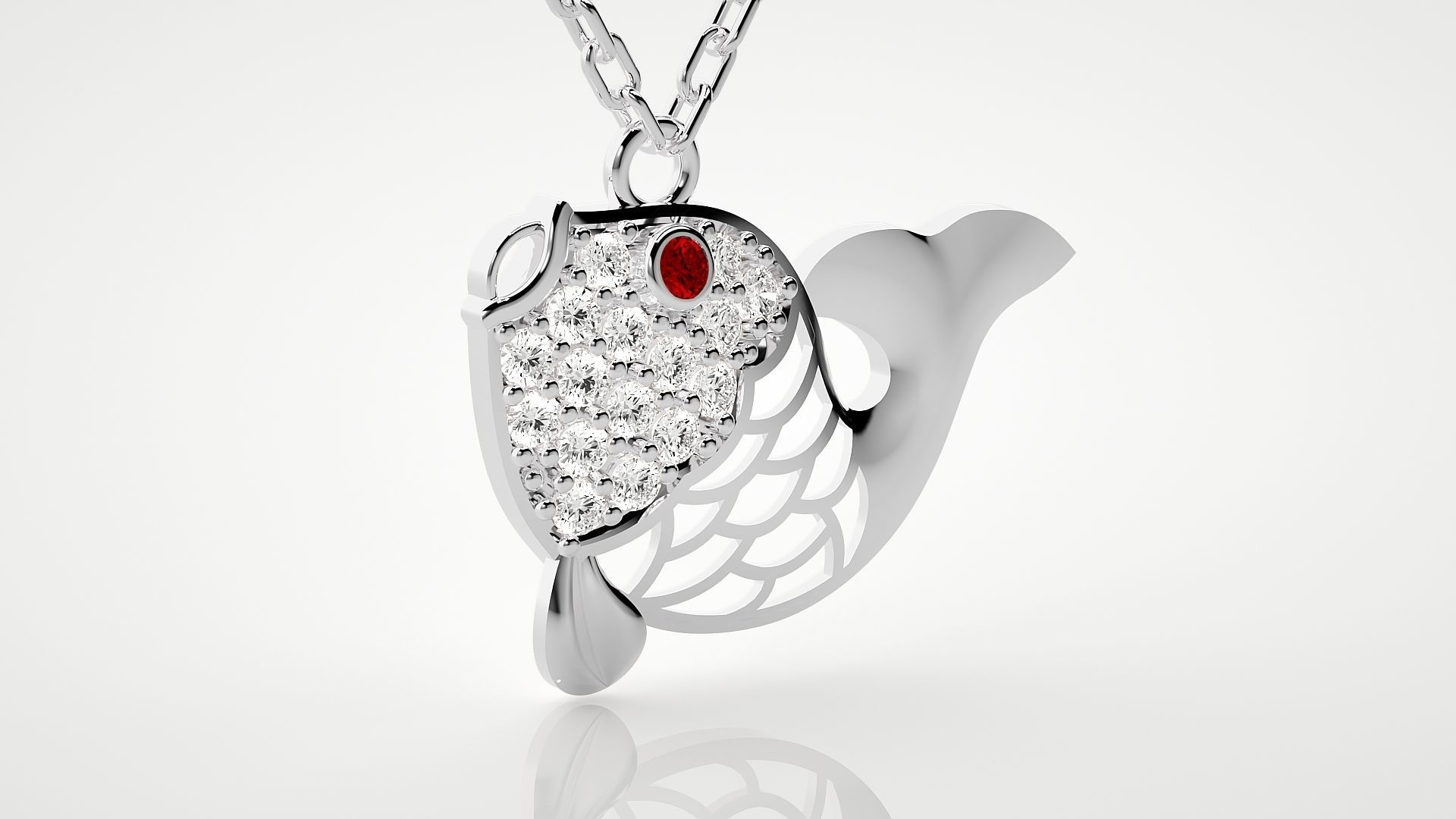 Dolphin pendant 3dm stl render details 3D print model_9