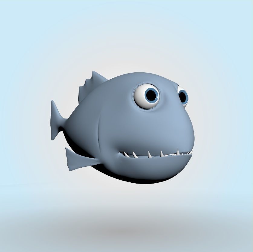 Piranha 3D model_5