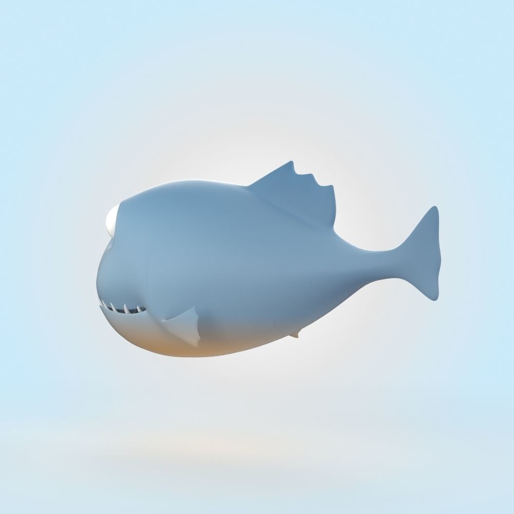 Piranha 3D model_2