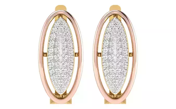 Solitaire Women Drop Earring 3dm STL OBJ FBX Render Details 3D print model